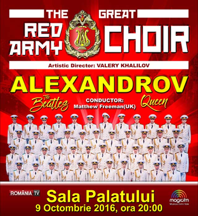 Afis Concertul Marelui Cor al Armatei Rosii