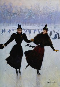 The Skaters (Lecon de patinage) Jean Beraud