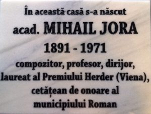 Placa In Memoriam Mihail Jora