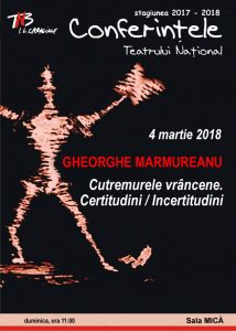 Afis Conferinta TNB - Gheorghe Marmureanu