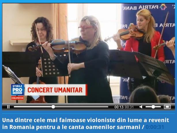 Concertul umanitar Angele Dubeau la ProTV