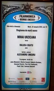 Mihai Urzicana (Laureat Mihail Jora), recital la Ateneul Roman (Stagiunea de Marti Seara)