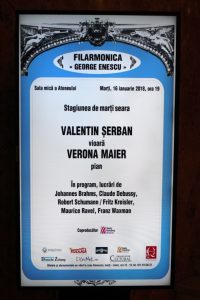 Valentin Serban (Laureat Mihail Jora), recital vioara si pian la Ateneul Roman (Stagiunea de Marti Seara)