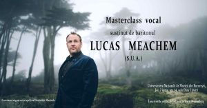 Afis Masterclass cu Lucas Meachem la UNMB