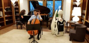 Cornelius Zirbo plays Cello concerto by Haydn at Swiss Residence